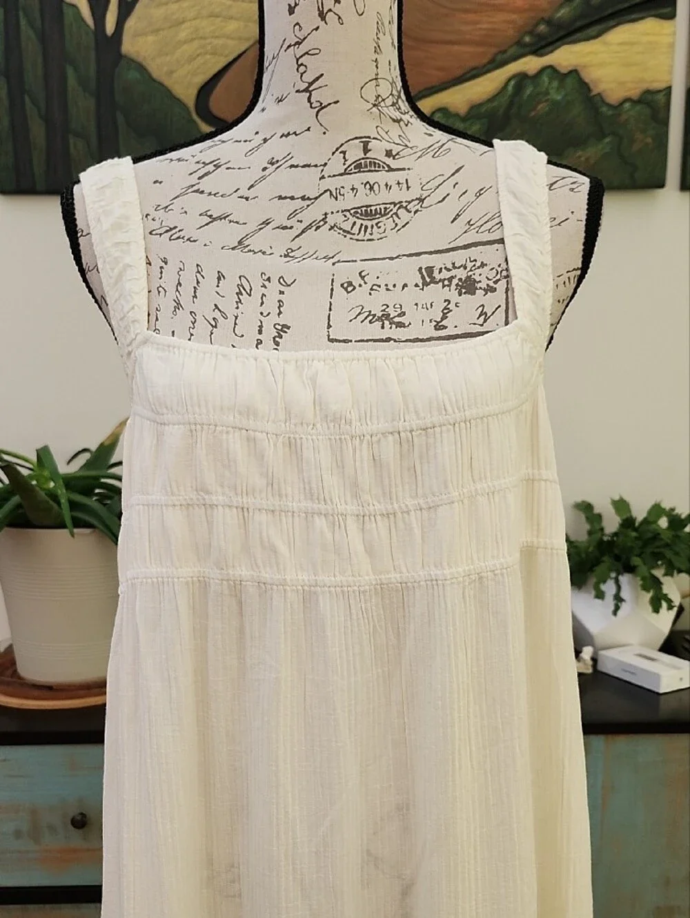 J. Crew Ivory Airy Gauze Tiered Maxi Dress - NWT